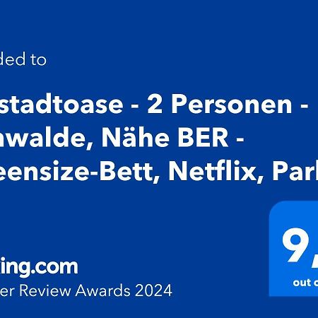 Vorstadtoase - 2 Personen - Eichwalde, Naehe Ber - Queensize-Bett, Netflix, Parken Eksteriør billede