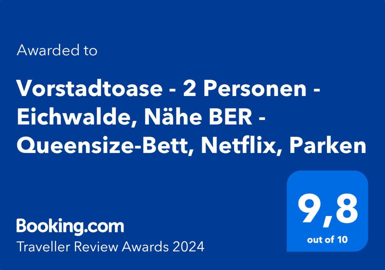 Vorstadtoase - 2 Personen - Eichwalde, Naehe Ber - Queensize-Bett, Netflix, Parken Eksteriør billede